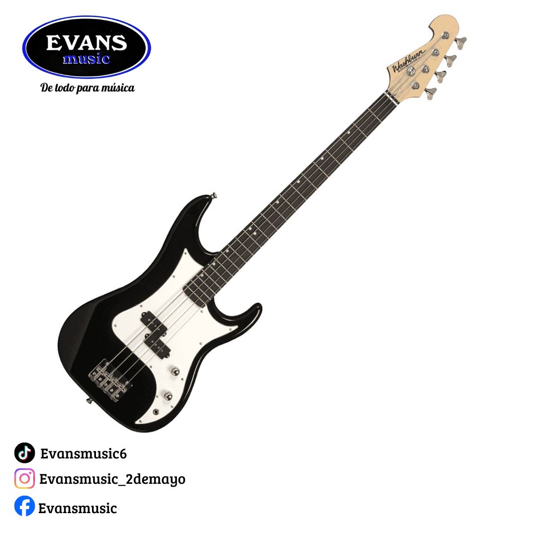 Bajo Eléctrico WASHBURN SONAMASTER Color Negro/Blanco