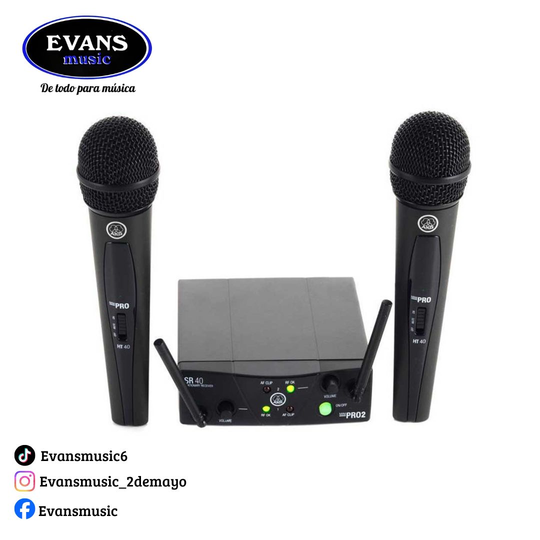 Micrófono AKG Dual inalambrico WMS40S MINI DUAL - Imagen 2