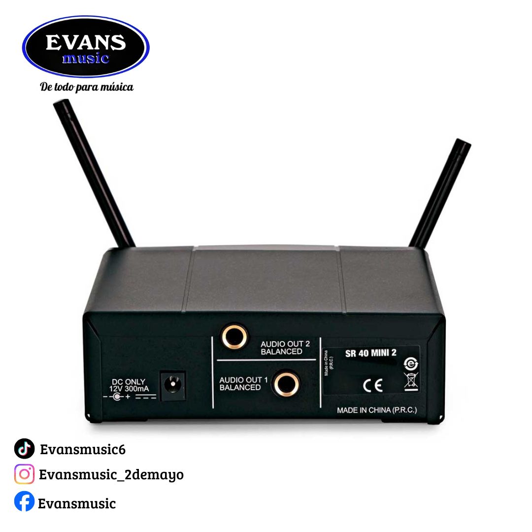 Micrófono AKG Dual inalambrico WMS40S MINI DUAL - Imagen 3
