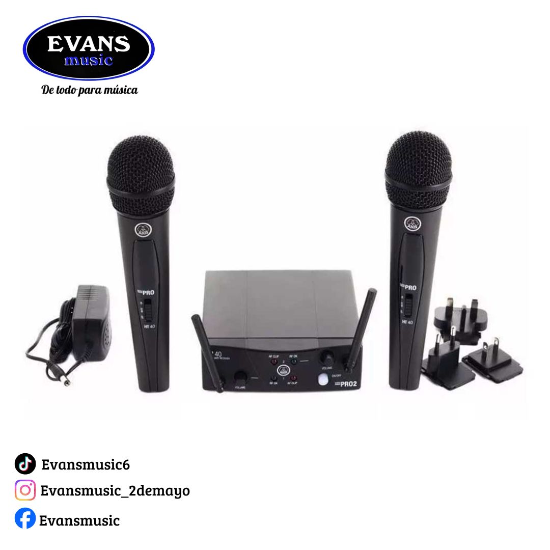 Micrófono AKG Dual inalambrico WMS40S MINI DUAL - Imagen 4