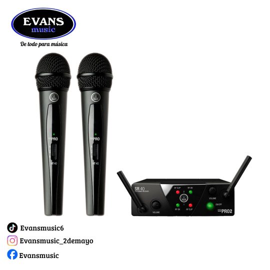 Micrófono AKG Dual inalambrico WMS40S MINI DUAL