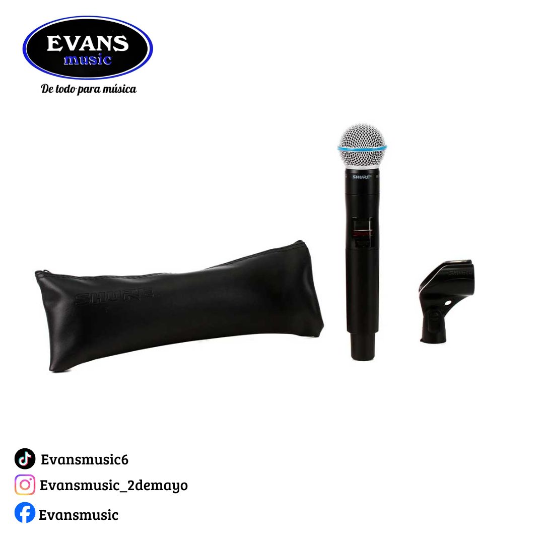Shure QLXD2/B58 – Transmisor de mano QLXD2 con cápsula Beta 58A – Banda L50 - Imagen 2