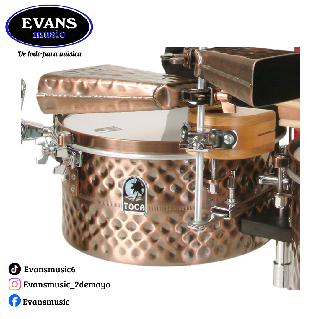 TOCA Pro Line Timbale Set with Stand, Black Copper - Imagen 2