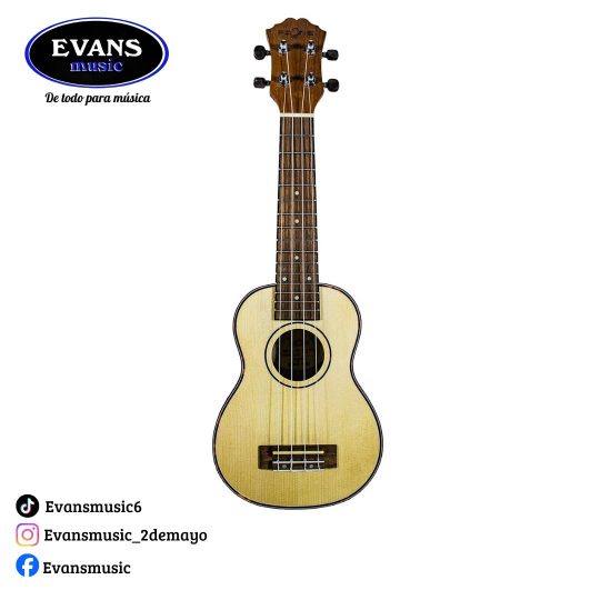 Ukelele FZONE Electro Acustico Color Pino FZU-07M-EQ