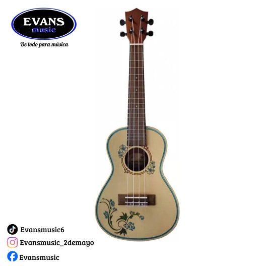 Ukelele FZONE Electro Acustico Color Pino FZU-KCP