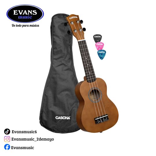 Ukelele Soprano natural CASCHA  Color Marron EH3953
